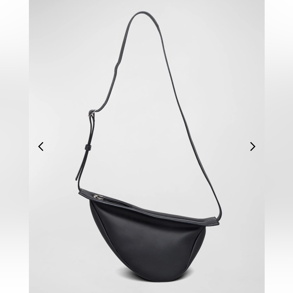 The Row Small Slouchy Banana Black Bag Smooth Calf Leather Crossbody Purse